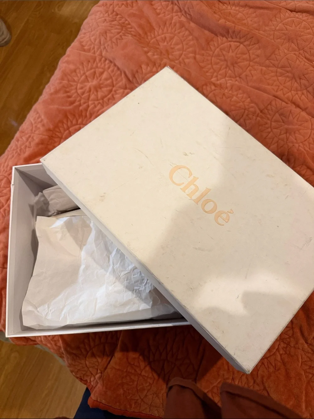 Chloé Cream Leather Kids Sneakers with Branded Heel Tab